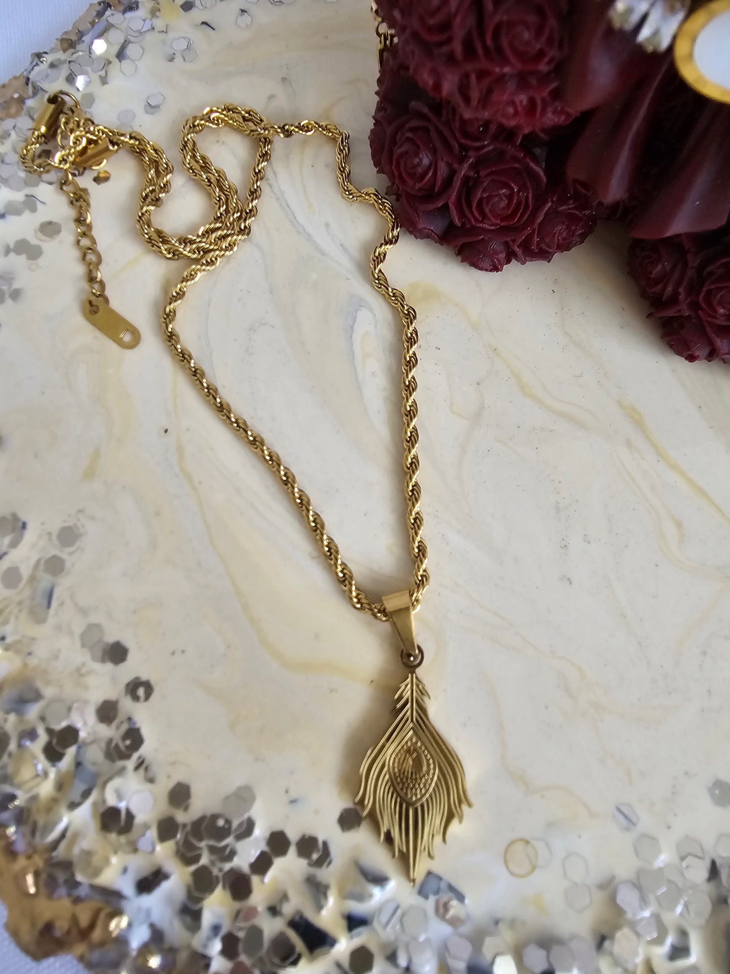 Edelstahl Kette Pfaufeder