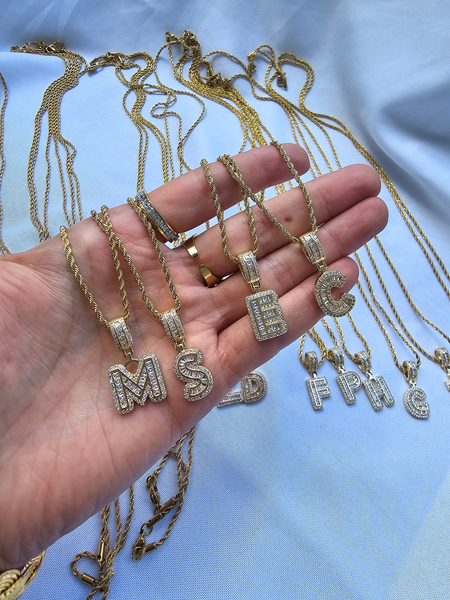 Buchstaben Kette Edelstahlkette