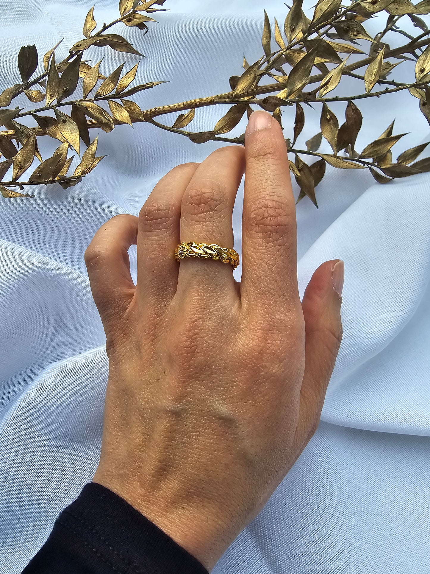 Burma Ring 22 Karat vergoldet