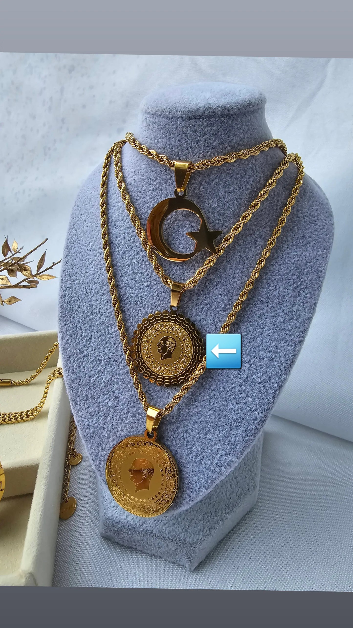 Atatürkkette Münzkette Edelstahlkette