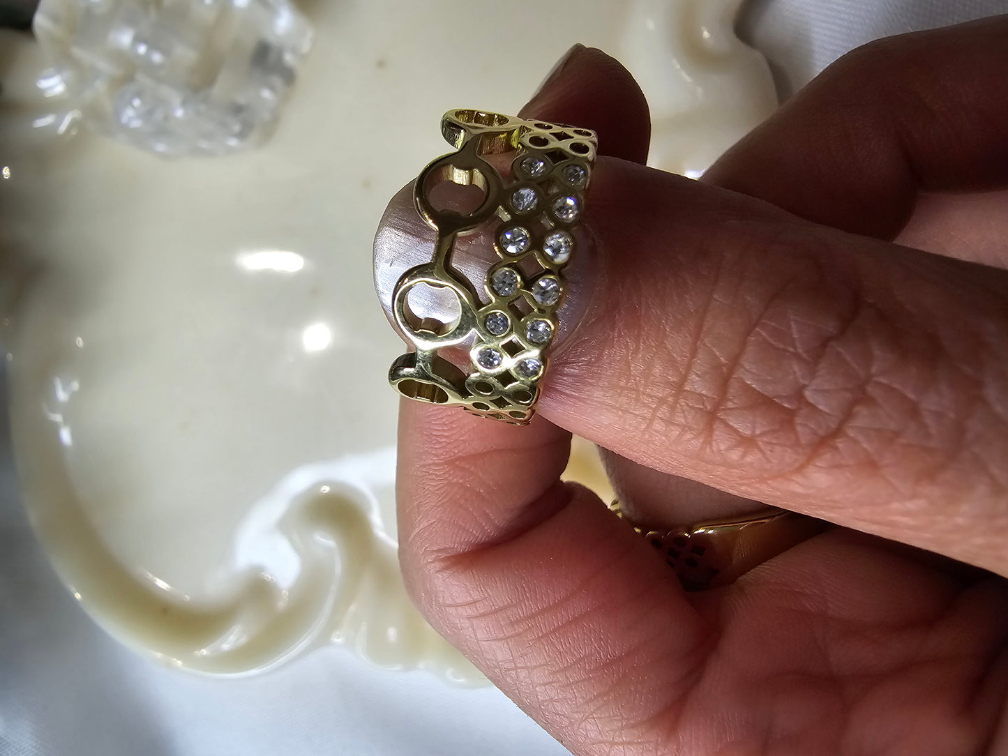 Moon Princess  Edelstahl Ring Zirkonia Ring