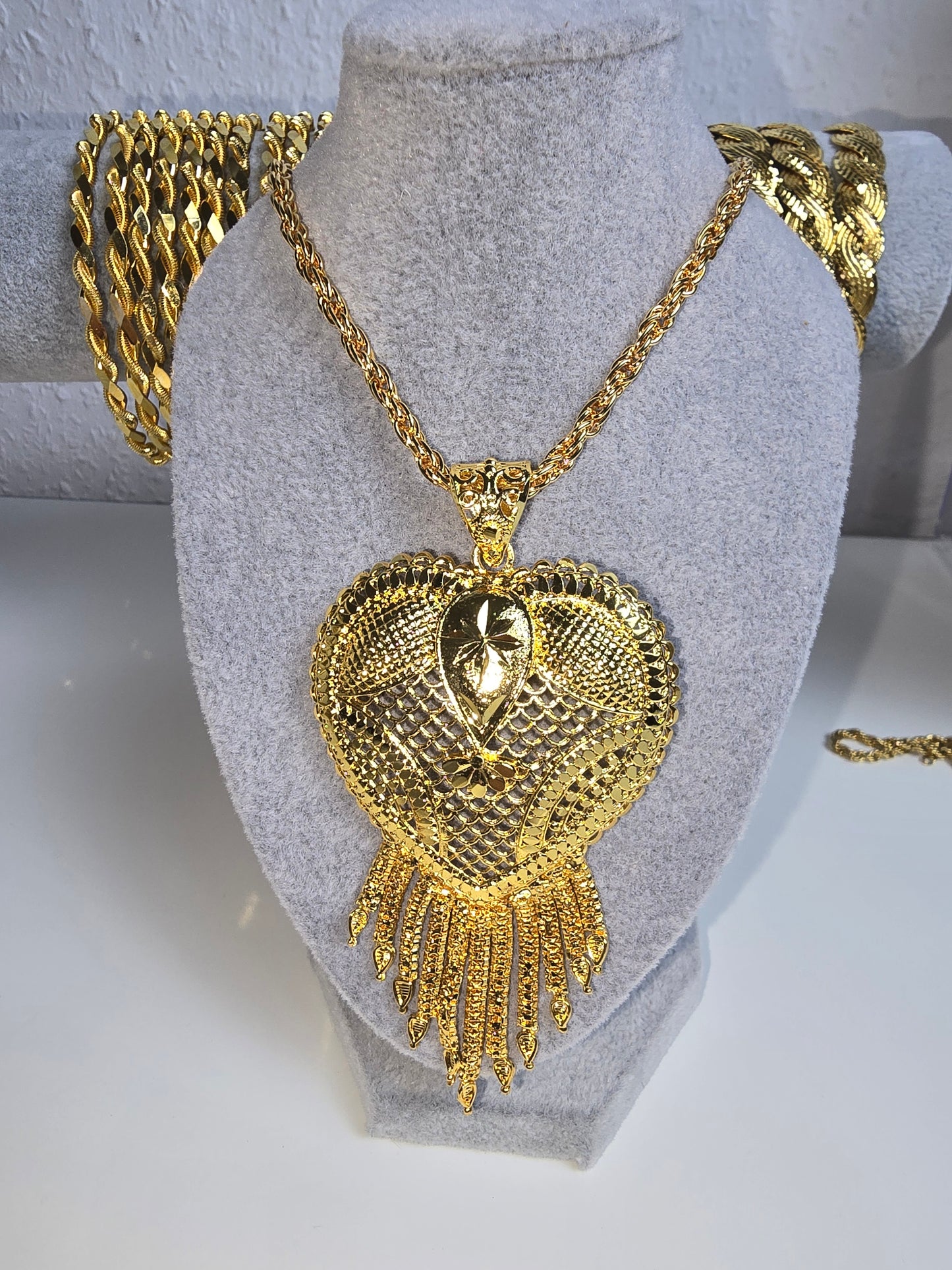 Edelstahlkette 22 karat vergoldet