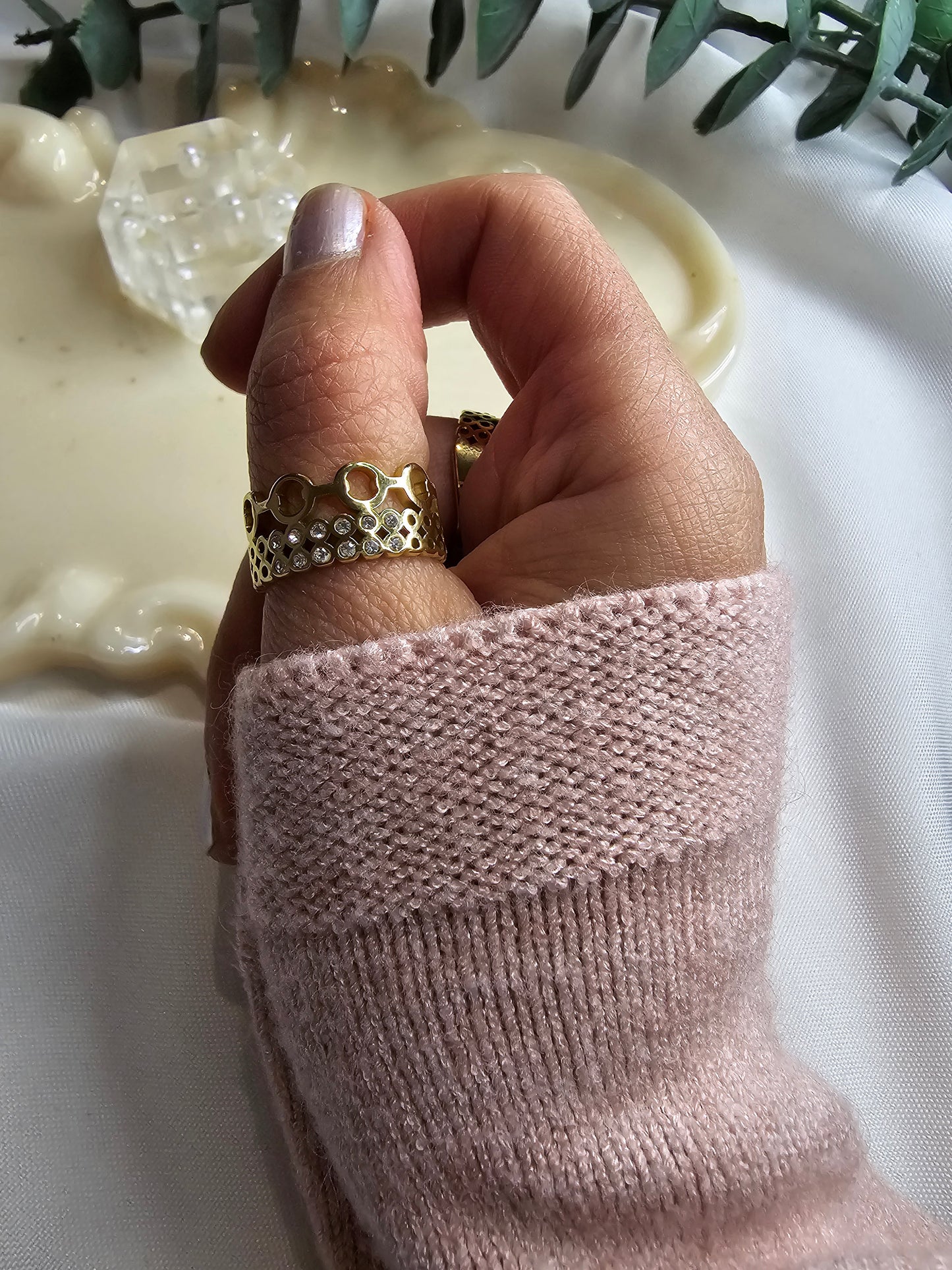 Moon Princess  Edelstahl Ring Zirkonia Ring