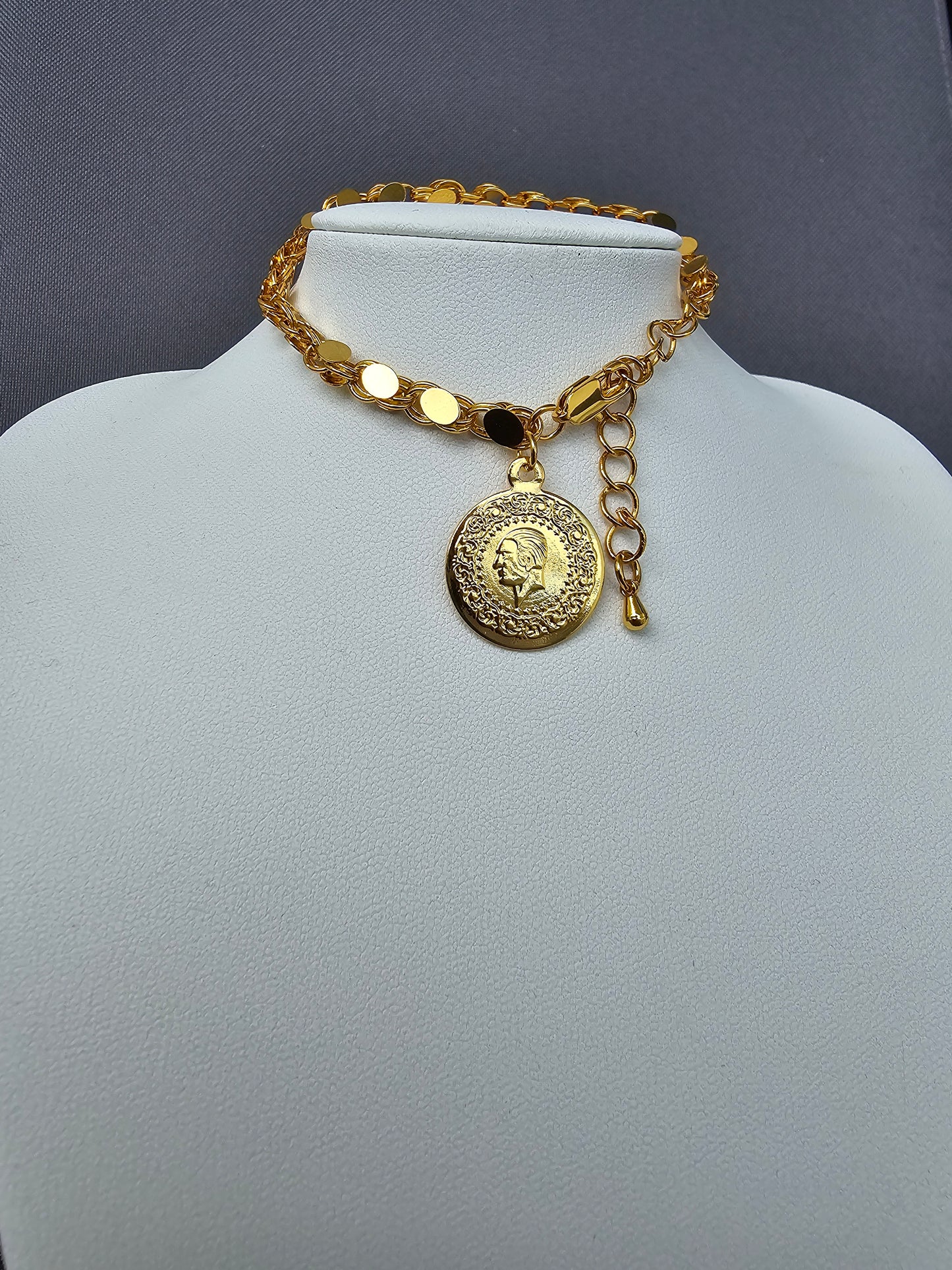 Arpaarmkette mit Atatürk Münze
