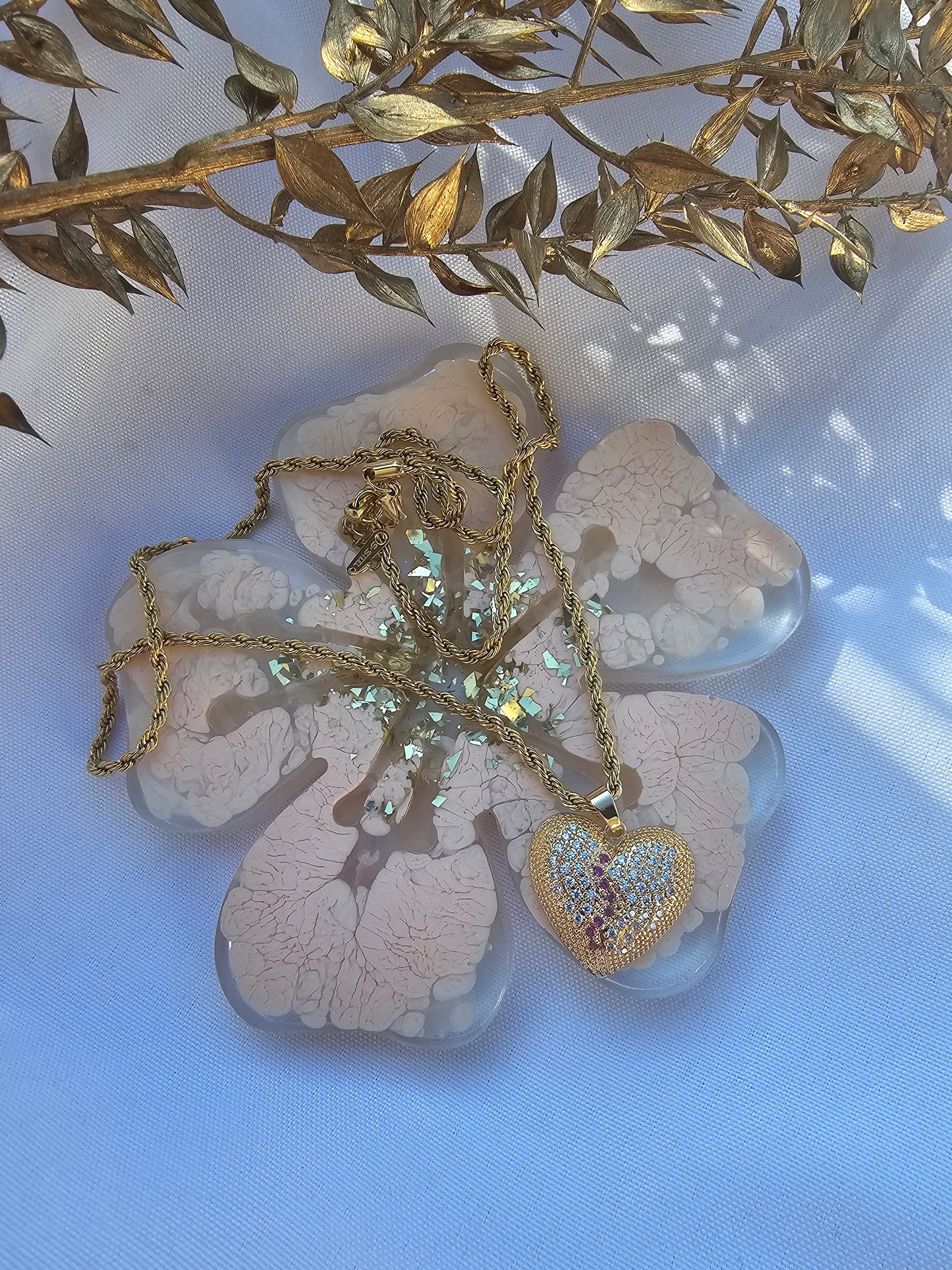 Edelstahlkette Herzkette