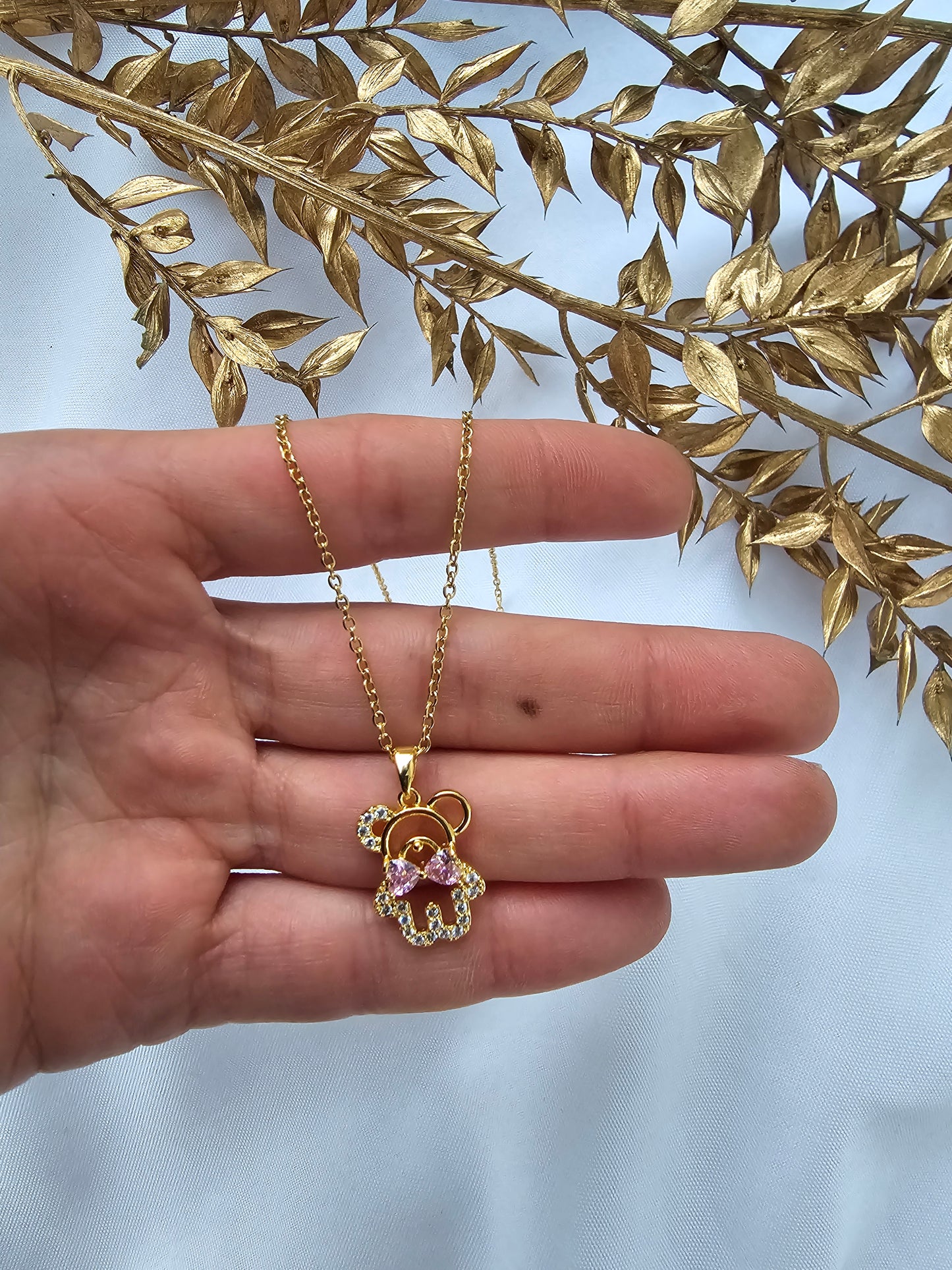 Teddybärkette Edelstahlkette