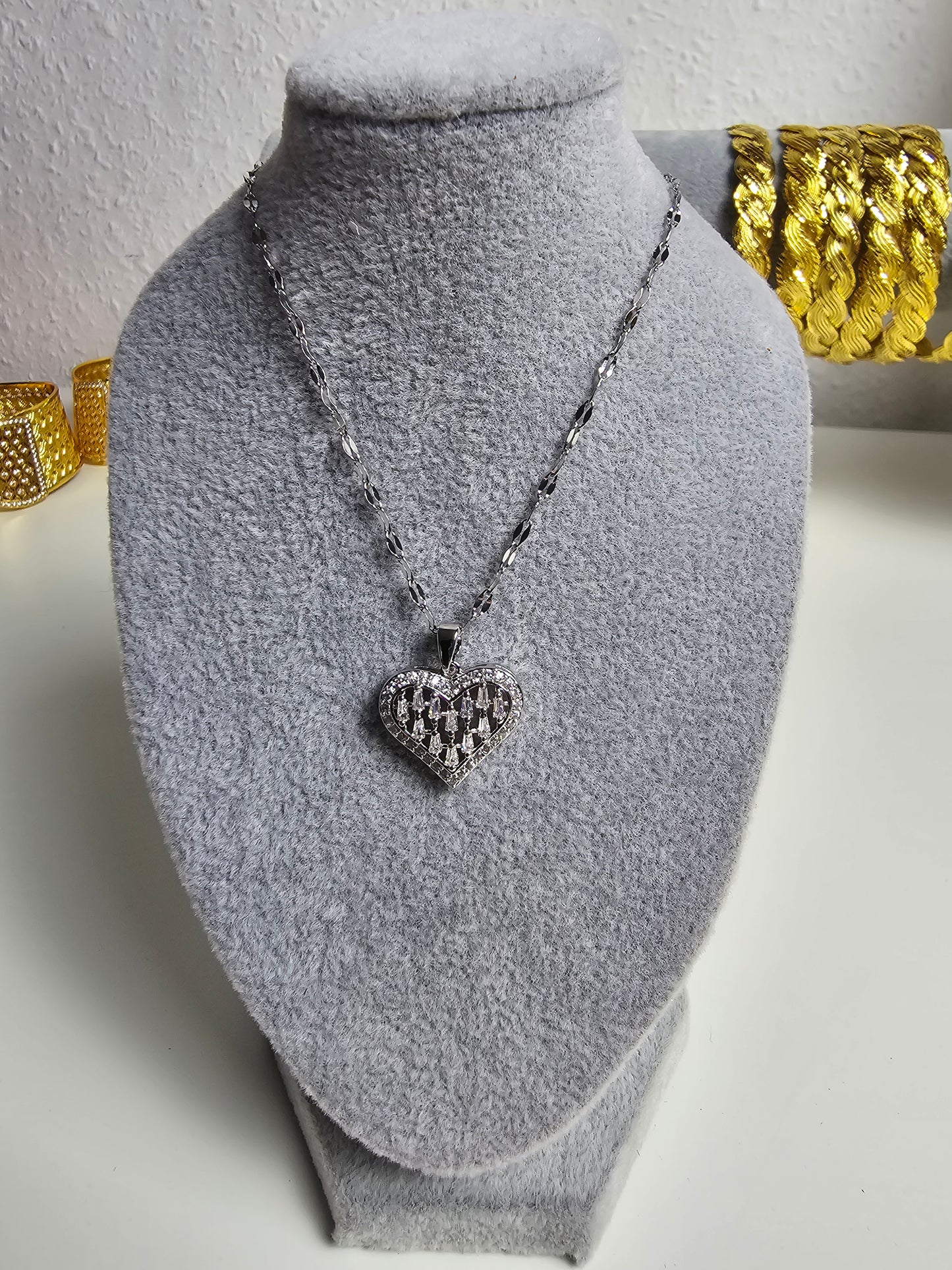 Herzkette Edelstahlkette