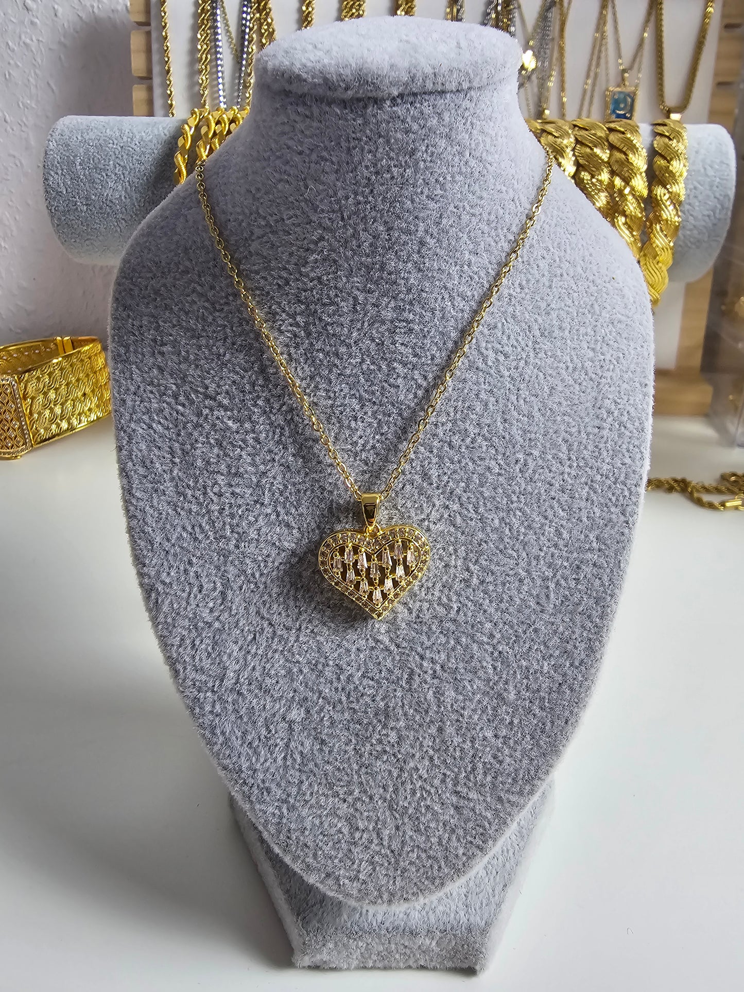 Herzkette Edelstahlkette