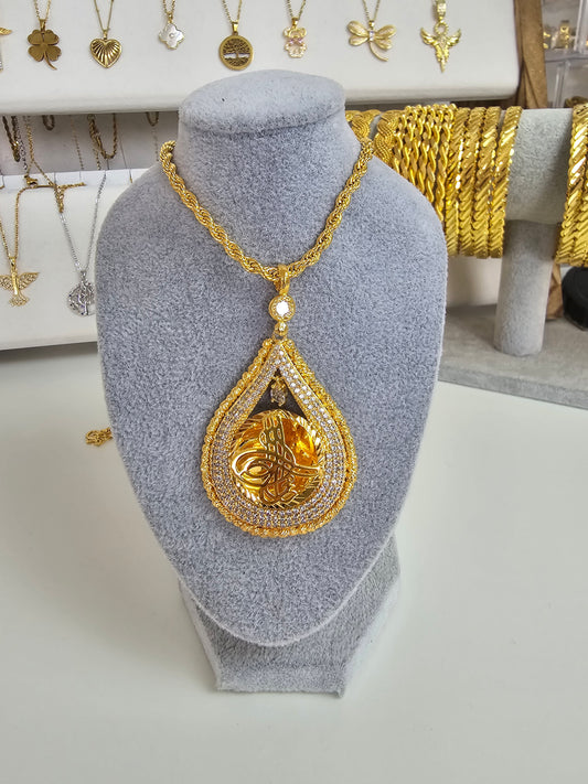 Tuğra Kette "Damla" 22 Karat vergoldet